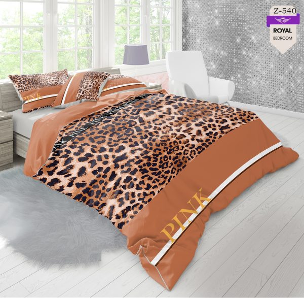 روتختی و ملحفه (دو نفره) طرح پلنگی کد 540-Leopard