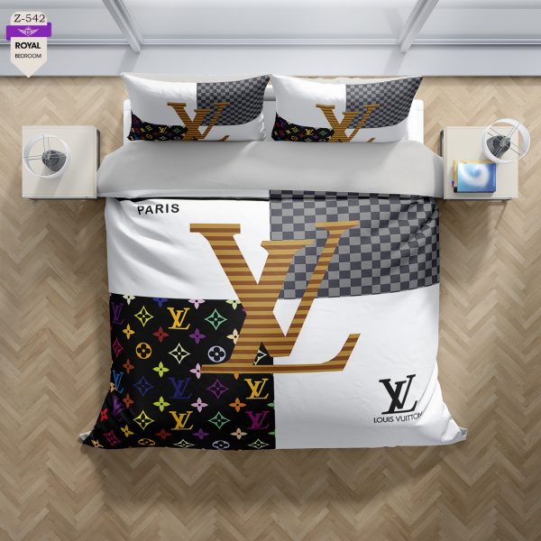 روتختی و ملحفه (دو نفره) طرح لویی ویتون کد 542-louis vuitton