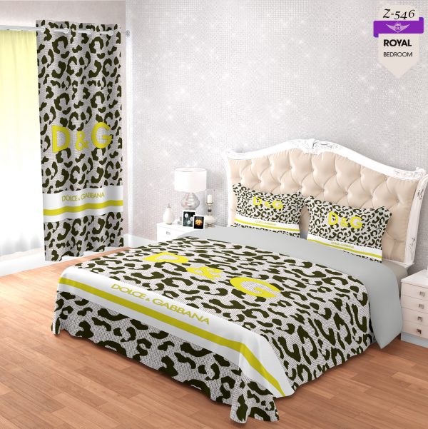 روتختی و ملحفه (دو نفره) طرح دولچه گابانا کد 546-Dolce Gabbana