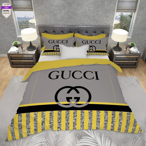 روتختی و ملحفه (دو نفره) طرح گوچی کد 557-Gucci