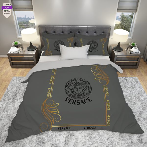روتختی و ملحفه (دو نفره) طرح ورساچه کد 556-Versace
