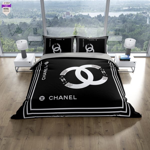 روتختی و ملحفه (دو نفره) طرح شنل کد 560-Chanel