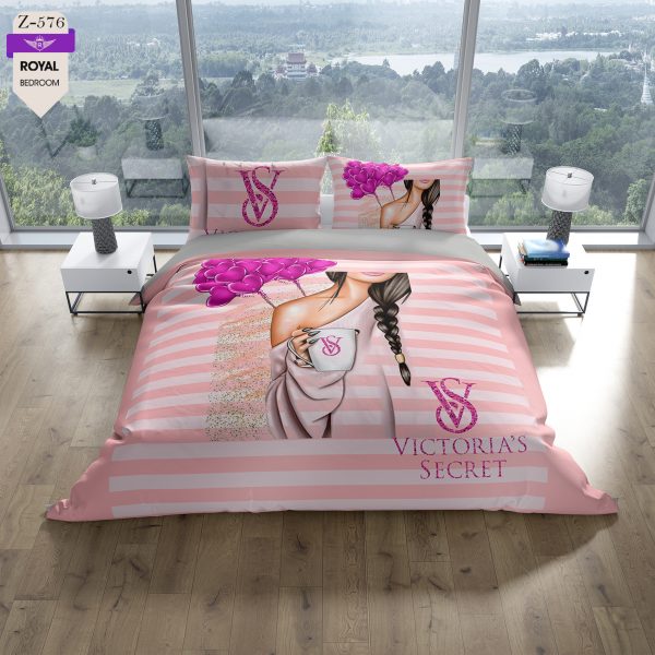روتختی و ملحفه (دو نفره) طرح ویکتوریا سکرت کد 576-Victoria's Secret