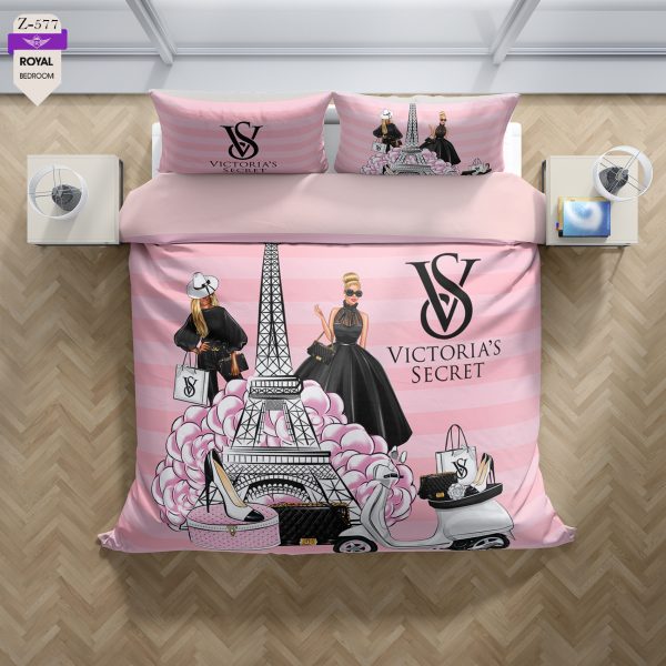 روتختی و ملحفه (دو نفره) طرح ویکتوریا سکرت کد 577-Victoria's Secret