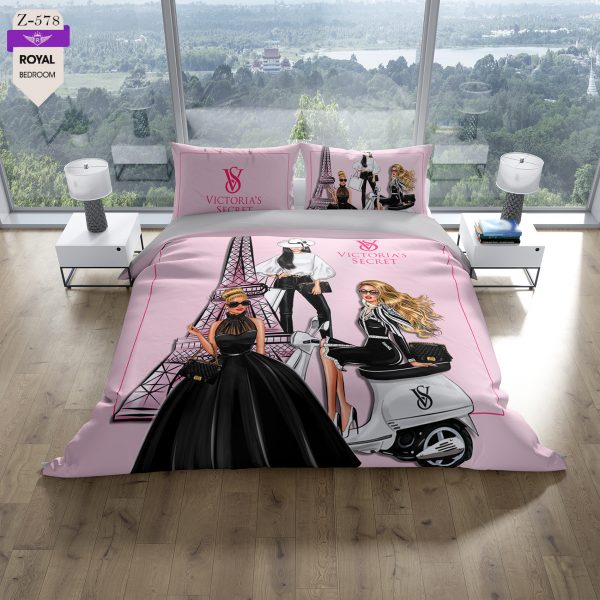 روتختی و ملحفه (دو نفره) طرح ویکتوریا سکرت کد 578-Victoria's Secret