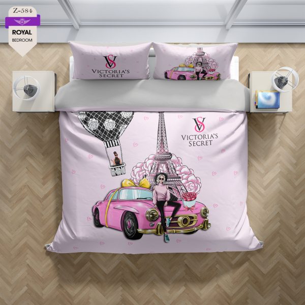 روتختی و ملحفه (دو نفره) طرح ویکتوریا سکرت کد 584-Victoria's Secret