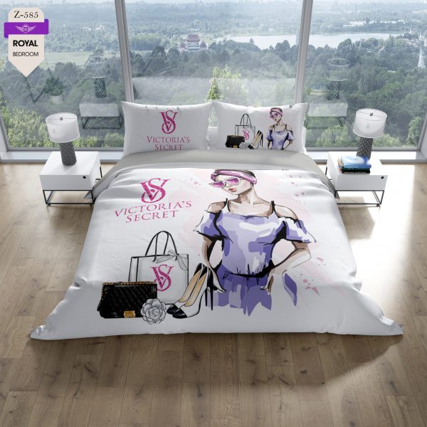 روتختی و ملحفه (دو نفره) طرح ویکتوریا سکرت کد 585-Victoria's Secret