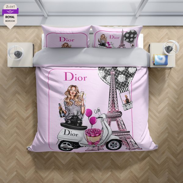 روتختی و ملحفه (دو نفره) طرح دیور کد 587-Dior