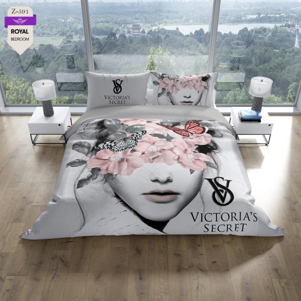 روتختی و ملحفه (دو نفره) طرح ویکتوریا سکرت کد 591-Victoria's Secret