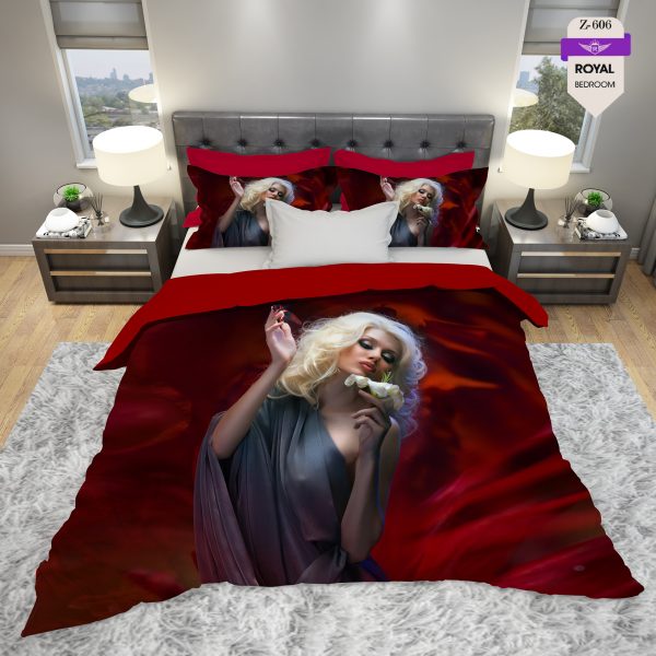 روتختی و ملحفه (دو نفره) طرح دختر کد 606-Girl