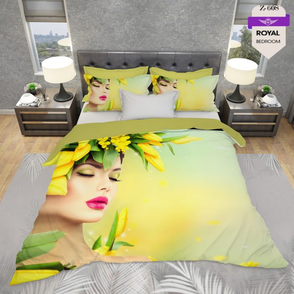 روتختی و ملحفه (دو نفره) طرح دختر کد 608-Girl