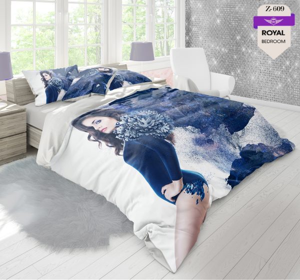 روتختی و ملحفه (دو نفره) طرح دختر کد 609-Girl