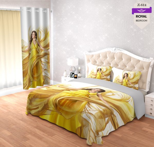 روتختی و ملحفه (دو نفره) طرح دختر کد 614-Girl