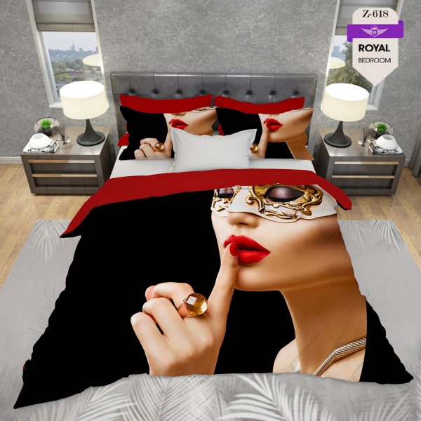 روتختی و ملحفه (دو نفره) طرح دختر کد 618-Girl