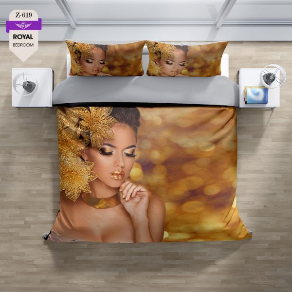 روتختی و ملحفه (دو نفره) طرح دختر کد 619-Girl