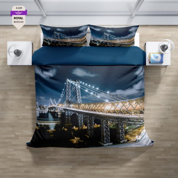 روتختی و ملحفه (دو نفره) طرح منظره کد 639-Landscape