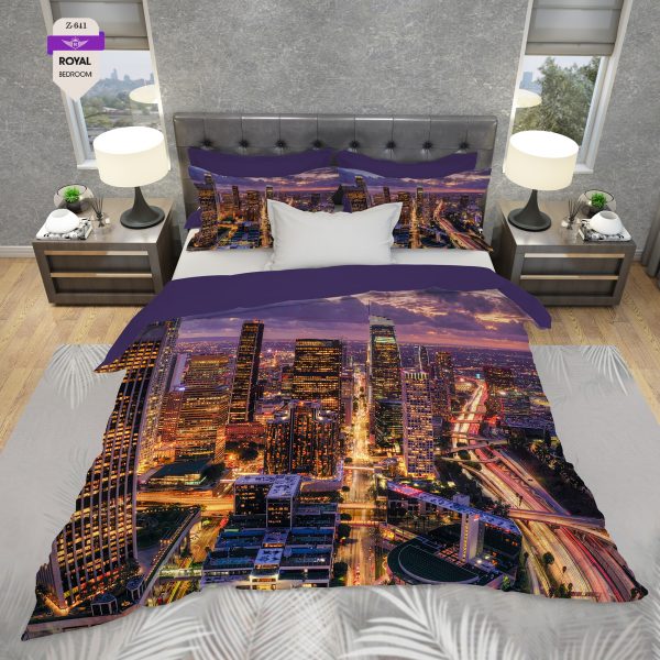 روتختی و ملحفه (دو نفره) طرح منظره کد 641-Landscape