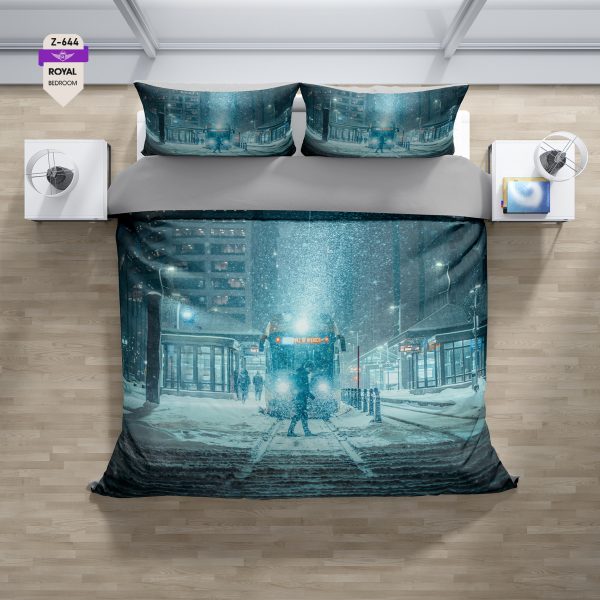 روتختی و ملحفه (دو نفره) طرح منظره کد 644-Landscape