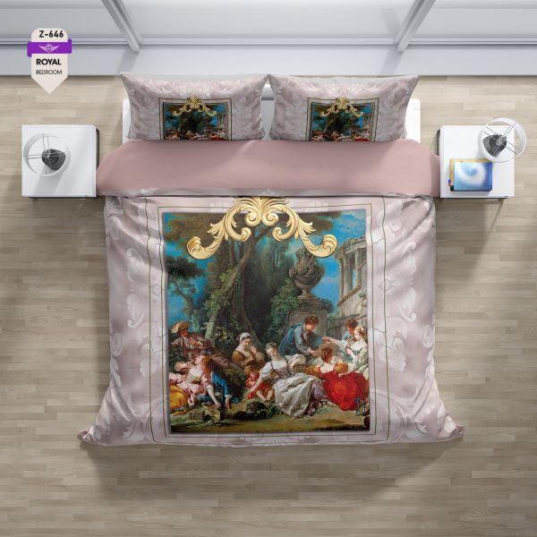 روتختی و ملحفه (دو نفره) طرح منظره کد 646-Landscape