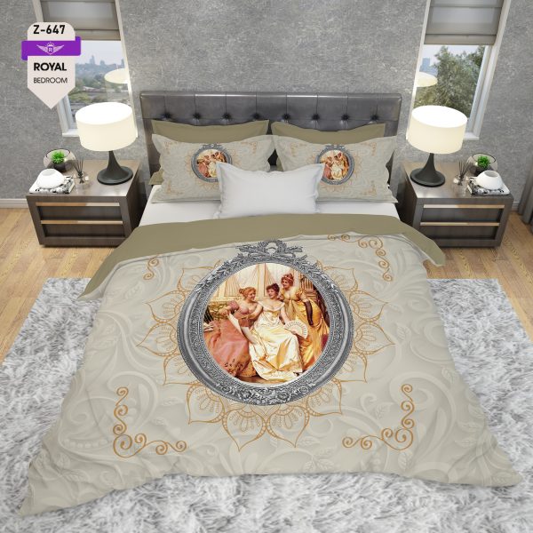 روتختی و ملحفه (دو نفره) طرح نقاشی کد 647-Painting