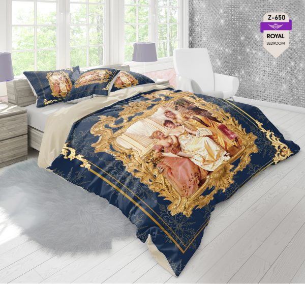 روتختی و ملحفه (دو نفره) طرح نقاشی کد 650-Painting