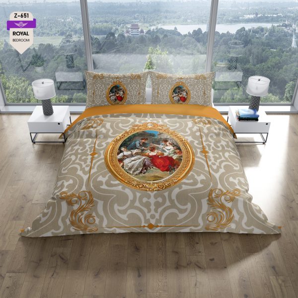 روتختی و ملحفه (دو نفره) طرح نقاشی کد 651-Painting