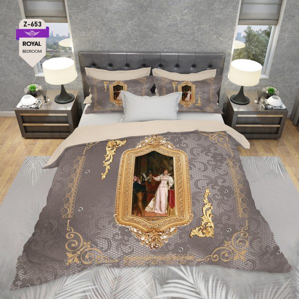 روتختی و ملحفه (دو نفره) طرح نقاشی کد 653-Painting