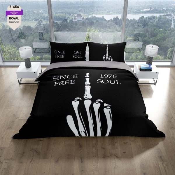 روتختی و ملحفه (دو نفره) طرح اسکلت کد 654-Skeleton