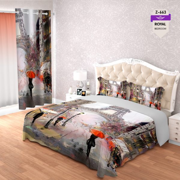 روتختی و ملحفه (دو نفره) طرح منظره کد 663-Landscape