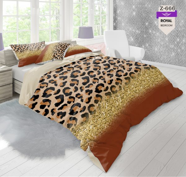 روتختی و ملحفه (دو نفره) طرح پلنگی کد 666-Leopard