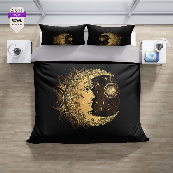 روتختی و ملحفه (دو نفره) طرح ماه کد 671-Moon