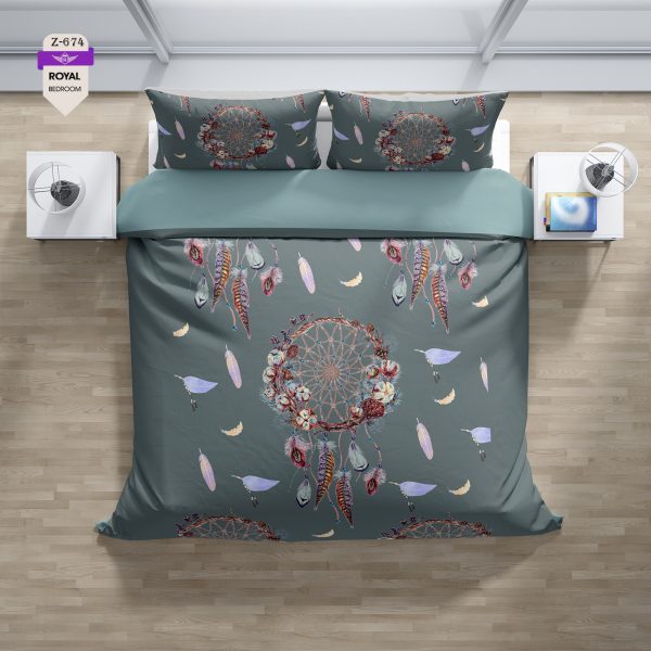 روتختی و ملحفه (دو نفره) طرح رویا گیر کد 674-Dream catcher