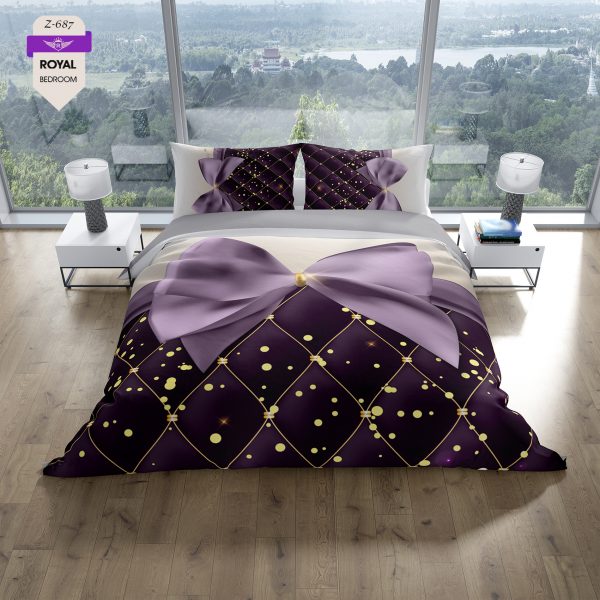 روتختی و ملحفه (دو نفره) طرح مدرن کد 687-Modern