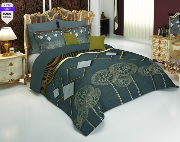 روتختی و ملحفه (دو نفره) طرح مدرن کد 688-Modern