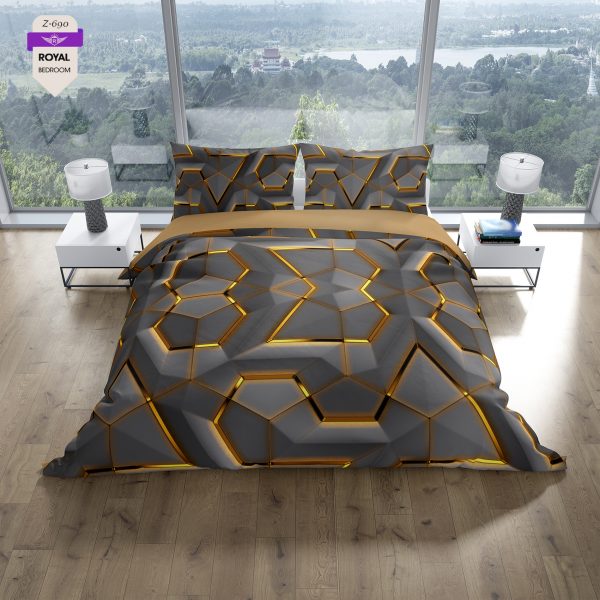 روتختی و ملحفه (دو نفره) طرح مدرن کد 690-Modern