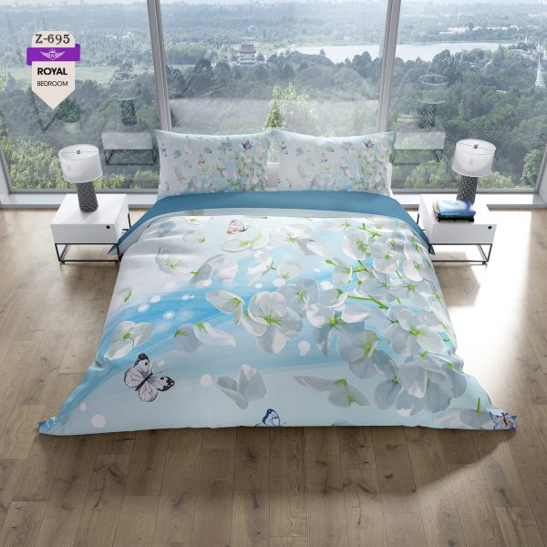 روتختی و ملحفه (دو نفره) طرح گل کد 695-Flower