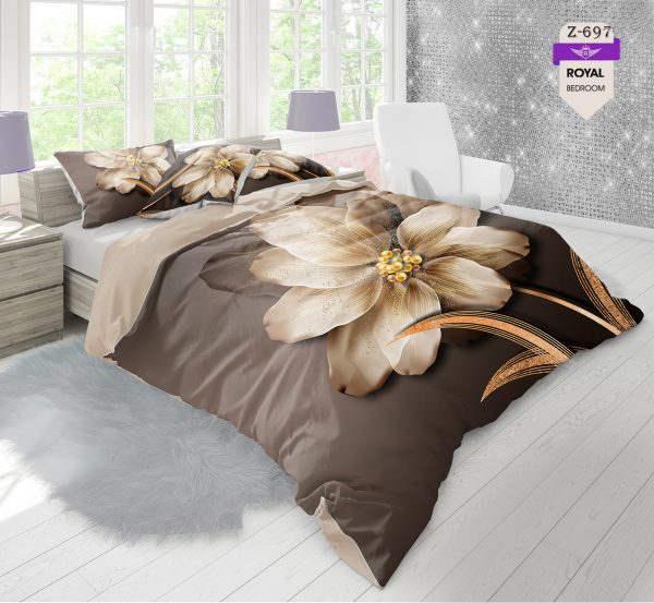 روتختی و ملحفه (دو نفره) طرح گل کد 697-Flower