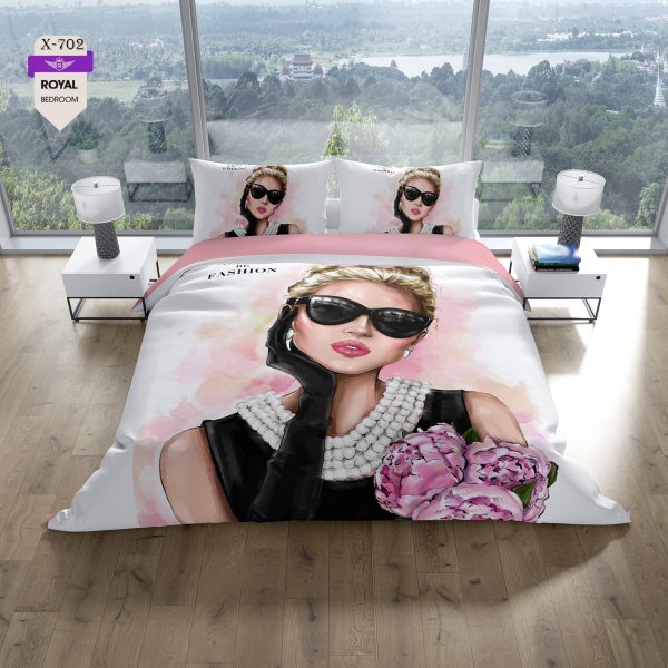 روتختی و ملحفه (دو نفره) طرح دختر کد 702-Girl