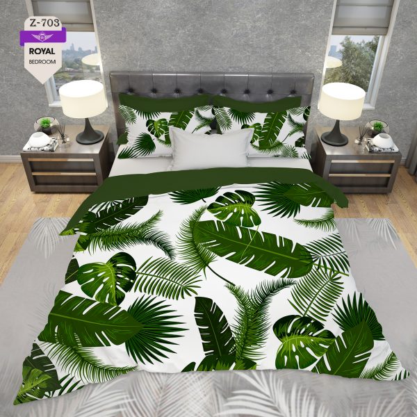 روتختی و ملحفه (دو نفره) طرح گل کد 703-Flower