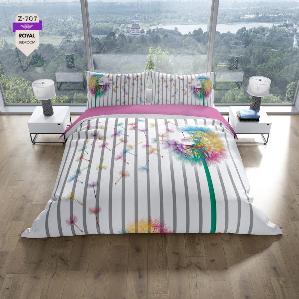 روتختی و ملحفه (دو نفره) طرح گل کد 707-Flower