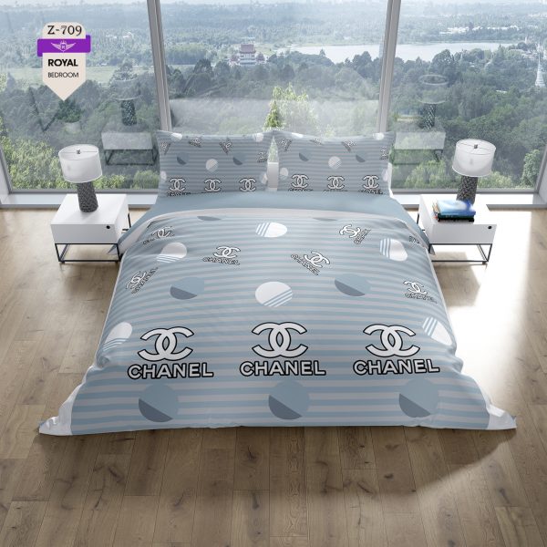 روتختی و ملحفه (دو نفره) طرح شنل کد 709-Chanel