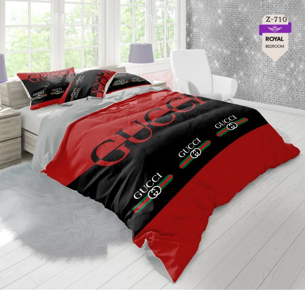روتختی و ملحفه (دو نفره) طرح گوچی کد 710-Gucci