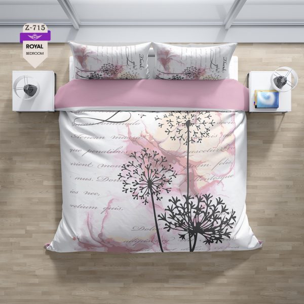 روتختی و ملحفه (دو نفره) طرح گل کد 715-Flower