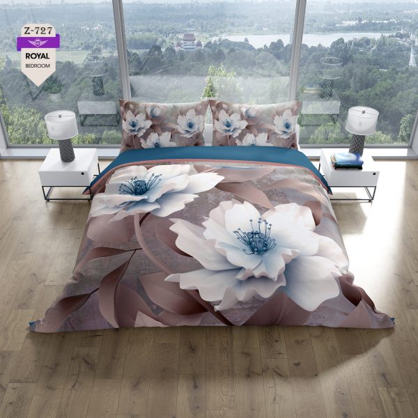 روتختی و ملحفه (دو نفره) طرح گل کد 727-Flower