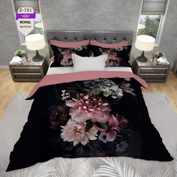 روتختی و ملحفه (دو نفره) طرح گل کد 731-Flower