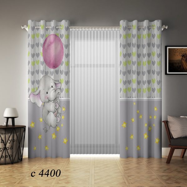 پرده چاپی طرح فیل C4400