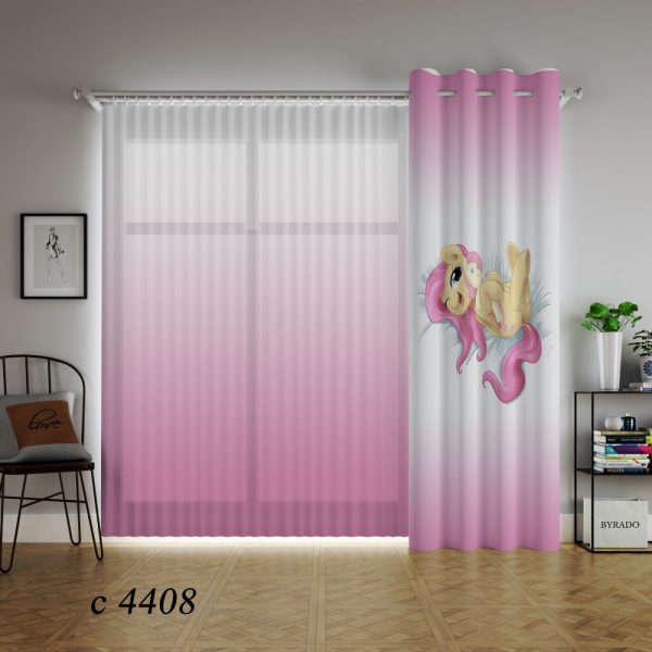 پرده چاپی طرح اسب C4408