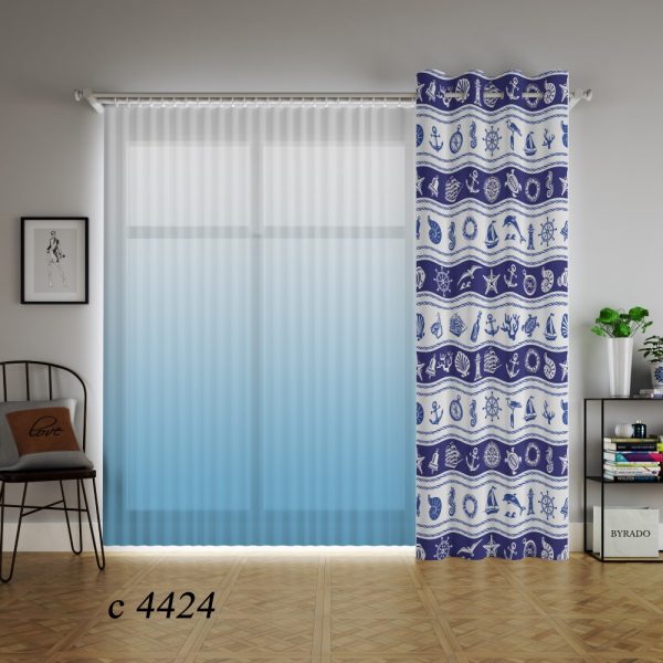 پرده چاپی طرح استیکر C4424