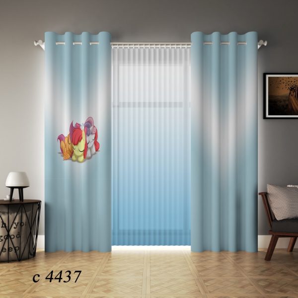 پرده چاپی طرح پونی کوچولو C4437