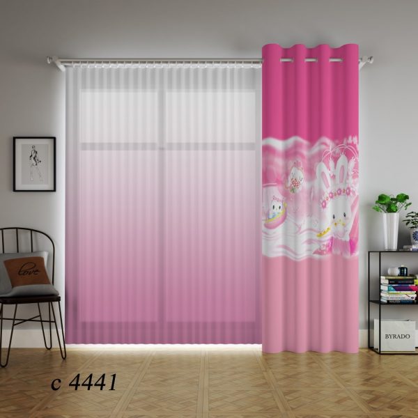 پرده چاپی طرح خرگوشها C4441